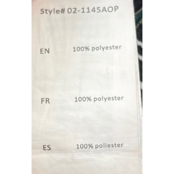 Mandee Women's Size Small Black/White Striped Floral Top - Picture 4 of 5